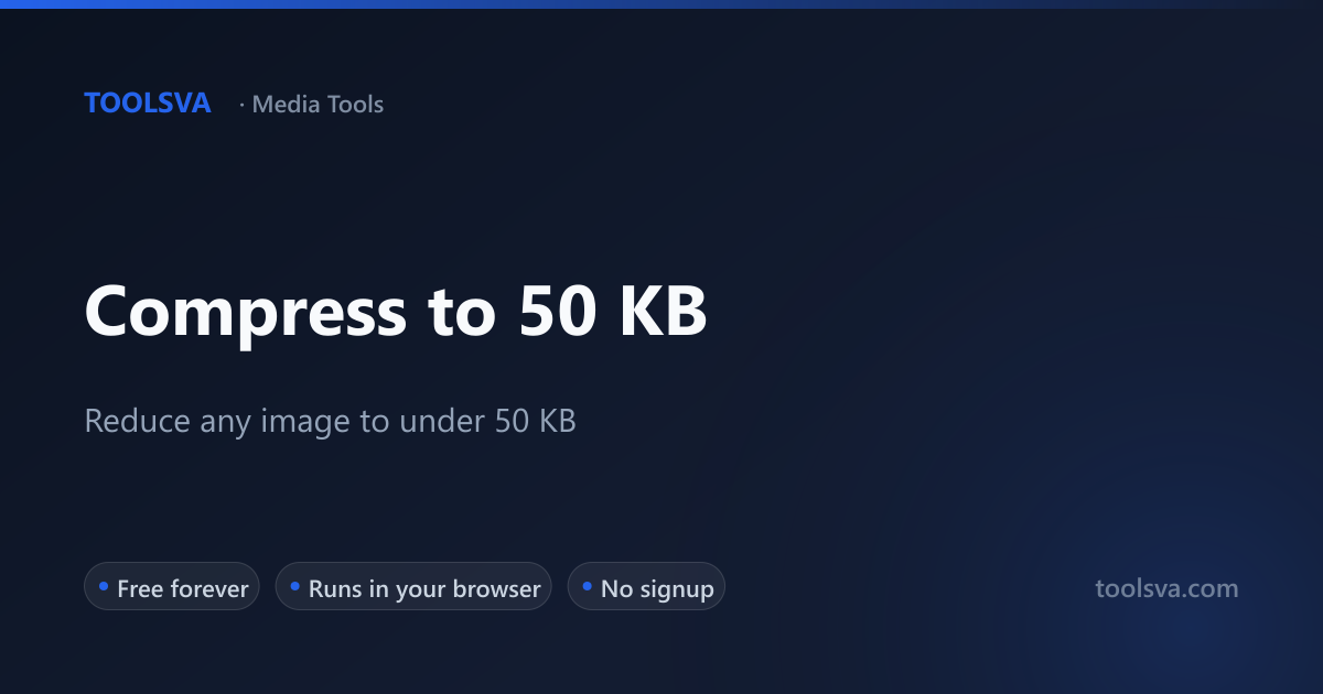Compress Image to 50KB Online Free — No Quality Loss